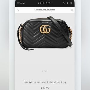 Gucci GG Marmont Small Shoulder Bag - Black
